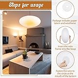 Retisee 2 Pcs Oval Paper Lanterns Pendant Lamp Shade Hanging Chinese Japanese Lantern China Ball for Party Supplies Bridal Shower Decoration Anniversary Birthday, Easy to Assemble (White,24 Inch)