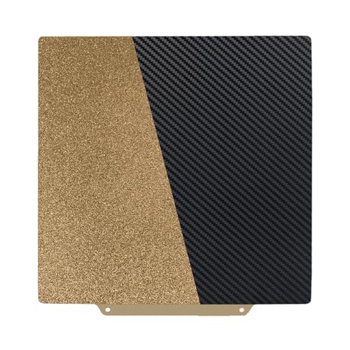 IdeaFormer Coated Textured PEI Sheet + Smooth Carbon Fiber PET 220x220mm Flexible Sheet Hotbed Plate Work for Artillery Genius/Pro/MK2/MK2A/Anet A8/Anet A6 (Without Magnetic Base)