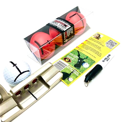 EyeLine Golf Impact Ball Liner 3-Pack with Marker by Hank Haney - Easy Ball Marking Stencil for Accurate Putter Face & Target Line, USGA Legal, Precision Putting Alignment Tool Used by Tour Players