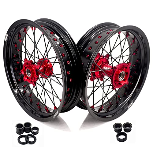 KKE 3.5/4.25x17'' Supermoto Wheels Fit For HONDA CRF250R CRF450R 2013-2025 CRF450RL/CRF450L/CRF450RX 2019-2025 Street Bike Rims Set