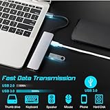 UrbanX USB C Hub 6 in 1 Dongle USB-C to HDMI Multiport Adapter with 4K HDMI Output 3 USB 3.0 Ports SD/TF Card Reader Compatible for Huawei P30 Pro and Many More Type C Devices