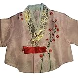 KUFEIUP Women's Korean Hanbok Dress Floral Embroidery Cosplay Costume X-Large Pink&Red