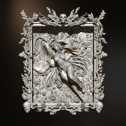 120mm Ancient Fantasy Female Warrior Resin Model Miniatures Kit Unassembled and Unpainted Resin Parts // d75s-1