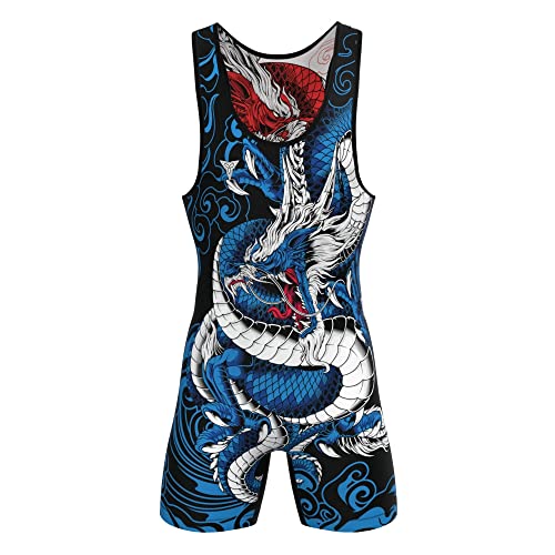 TRI-TITANS Respect All Fear None Reversible Wrestling Singlet V2 (Adult XL (185-200lbs))