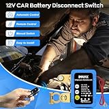 IMAYCC Kill Switch for Car, Remote Battery Disconnect Switch 12V 240A, Car Battery Kill Switch Anti Theft, Automatic Cut/Shut Off Switch for Auto, RV, ATV,Truck, Boat.