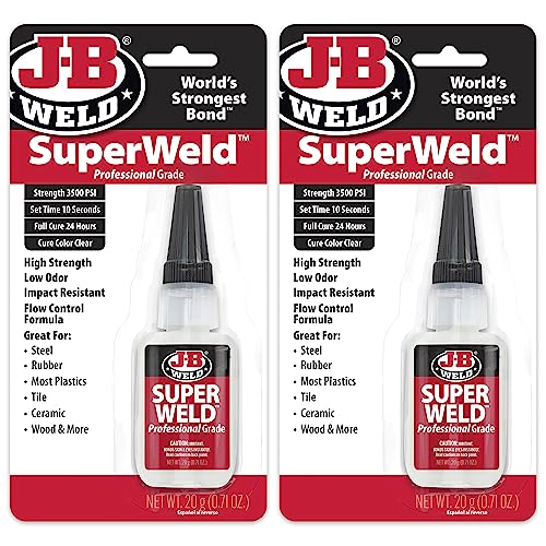 J-B Weld Superglue 20g 2 Pack - SuperWeld Professional Grade