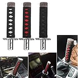 MACHSWON Samurai Sword Shift Knob Automatic-Short Gear Shift Knob Catchers Gear Suitable for Manual Transmission Cars-Most Automatic Transmission Cars, BLACK + WHITE