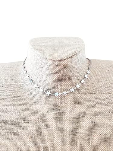 Star Chain Choker Sarah Cameron Necklace Obx Jewelry (Silver Plated)