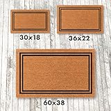 COCO MATS 'N MORE Coir Personalized Doormat Monogrammed, USA (22” x 36”, Black) Vinyl Backing | Durable Outdoor Door Mat for Home Entrance | Keeps Homes Clean (Double Bordered)