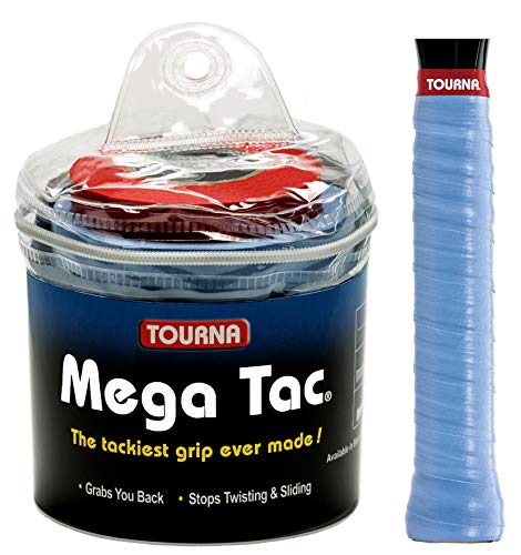 TOURNA Mega Tac Extra Tacky Overgrip, Blue (30-Pack) (MT-30-XLB)
