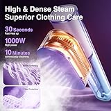 Banxye Travel Steamer for Clothes, 100-240V Handheld Portable Steamer, 1000W Garment Steamer, 30s Fast Heat up, Travel Size Steamer ＆ Iron 2 In 1, Fabric Wrinkle Remover, for Global ＆ Europe Traveling