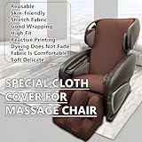 LIMIOFAQ Full Body Shiatsu Massage Chair Cover Slipcover Recliner Dustproof Protector Chair Cover Washable Sweat-Resistant Stretch Fabric Sofa Covers for Most Massage Chairs,Black,Body+Foot