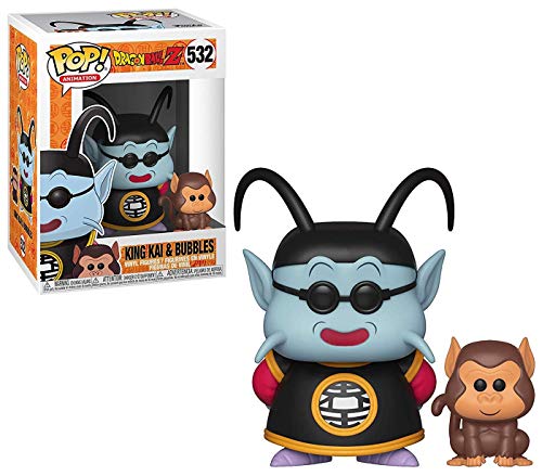 Funko Pop! & Buddy: Dragon Ball Z - King Kai & Bubbles Toy, Multicolor