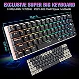 Redragon K605 Alien Giant Mechanical Gaming Keyboard, Super Big 61 Keys & Outemu Blue Switch, RGB LED Backlit Ergonomic Wired Type-C Full Key Conflict Free Anti-Ghosting NKRO Keyboard