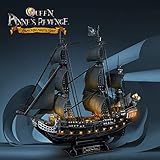 3D Puzzles for Adults Home Decor Pirate Ship Gifts for Men Women Model Kits Brain Teaser Puzzles for Adults Teacher Gifts,Queen Anne's Revenge 340 Pcs Valentine's Day Gift Easter Gifts