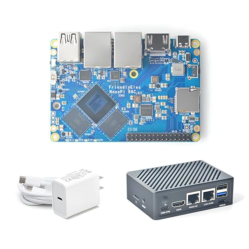 youyeetoo NanoPi R6C Mini Router with Metal Case and PD Power, RK3588S, 2.5G+1 Gbps Ethernet Ports/HDMI 2.1, Support OpenWRT/Docker for VPN NAS IOT Smart Home Gateway (8GB LPDDR4X 32GB eMMC)
