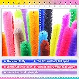 Pipe Cleaners Chenille Stems 1050 Pieces 30 Assorted Colors for Craft Arts Creative DIY Projects Decorations, 6mm x 12inch Fuzzy Colored Chenille Stem Sticks Set Craft Supplies for Kids and Adults