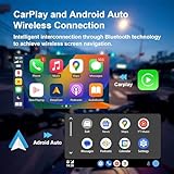 DeepMoto Motorcycle Dash Cam Carplay and Android Auto GPS Navigation, Front and Rear HD Cameras, 5-inch Touch Screen, Built-in 128GB Chip Storage, Support Siri & Google Assistant, IP67 Waterproof