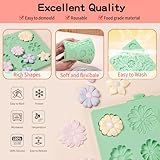 KALAIEN Flower Silicone Molds,Rose Flower Chocolate Mold Daisy Silicone Mold for Crafts,2 Pcs Rose Silicone Mold Fondant Molds for Cake Decorating