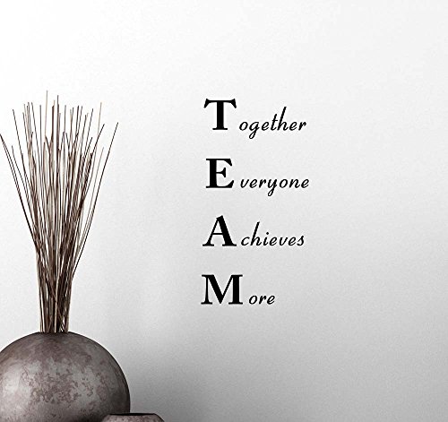 Simple Expressions Arts Wall Vinyl Decal Team Together Everyone Achieves More Classroom Sport Football Cute Inspirational Family Love Vinyl Quote Saying Wall Art Lettering Sign Room Decor