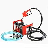 Stark USA 550W Electric Diesel Fuel Transfer Self Priming Electric Fuel Pump 16 GPM, w/Display Meter Discharge Hose & Fuel Nozzle Set