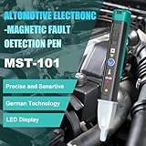 Ignition Coil Tester, MST-101 Automotive Electronic Faults Detector,Car Spark Tester and Voltage Tester Pen with LED Display & Two Batteries