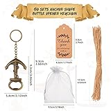 50pcs Anchor Keychain Bottle Opener Wedding Party Gift Decoration, Perfect for Birthday Party, Baby Shower Give Back Guest Gift, Nautical Themed Beer Opener Keychain