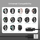 Acediar [2-Pack] 3.3FT Smart Watch Charger Magnetic USB Charging Cable for Letsfit Willful YAMAY SW023 ID205L SW021 ID205U ID205S SW025 Uwatch 3S 3 2 2S