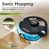 Shark Robot Vacuum & Mop Combo, Powerful Suction, Matrix Plus, 60-Day Debris Capacity, HEPA Bagless Self Empty Base, Sonic Mopping, Home Mapping for Pet Hair, Carpets & Hardfloor, Black/Gold, AV2610WA