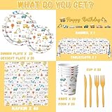 Transportation Birthday Party Supplies,142Pcs Transportation Paper Plates and Napkins Set for Table Decorations Truck Theme Party Decorations for Boy Birthday,Baby Shower Party