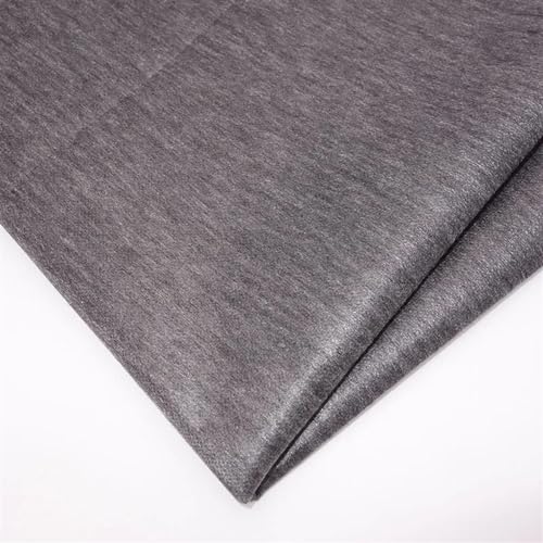 Fabric Gray White Black Non-Woven Fabric Interlinings & Linings Iron On Sewing Patchwork Adhesive Single-Sided for Sewing(Grey,200CMX100CM_25G)