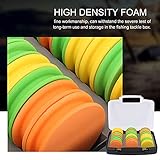 24PCS 68mm Round Fishing Line Foam Spools, Fishing Rigs Spools Foam Boards Fishing Line Storage Holder with Storage Box Fishing Winding Boards Fishing Line Spooler Winder