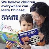 Bao Bao Learns Chinese Vol. 2, Musical Chinese Baby Book, Learning Toy, Baobao Learn Chinese for Kids, Mandarin Chinese Books for Toddlers 1-3, Chinese Song Book & Bilingual Toys, Chinese Board Book