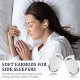 Piegricdiat Invisible Sleep Headphones, Sleep Earbuds for Side Sleepers, Mini Noise Blocking Sleepbuds, Bluetooth 5.3 Wireless Earbuds for Sleeping, Working, White