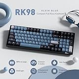 RK ROYAL KLUDGE RK98 Wireless Mechanical Keyboard, Triple Mode 2.4G/BT5.1/USB-C Hot Swappable Keyboard with Number Pad, Pre-lubed Linear Switches RGB Backlit Gaming Keyboard, Software Support