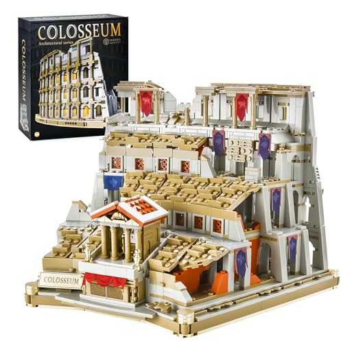 XITALAXU Architecture Roman Colosseum Building Set for Adults,Landmark Collection with Lights,Display Model Kit for Home Decor,Building Blocks Toys Gifts for Men and Women