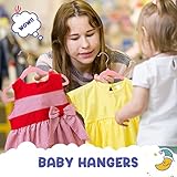 HOUSE DAY Velvet Baby Hangers for Closet, Kids Hangers Velvet 60 Pack, Non Slip Toddler Hangers 11.8 Inch, Cute Baby Clothes Hangers, Childrens Hangers Newborn Hangers for Baby Clothes- Blush Pink