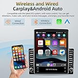 [2+32G] Android 11 Double Din Car Stereo Carplay and Android Auto, 9.7inch Vertical Touch Screen Radio in-Dash Navigation GPS Units with AHD Backup Camera