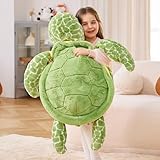 IKASA Giant Sea Turtle Stuffed Animal Plush Toy,Big Large Jumbo Soft Toys,30" Cute Huge Size Fat Fluffy Plushy Plushie,Gifts for Kids