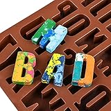 26 Cavities Large Letter Molds Silicone Alphabet Mold for Crayon, Resin, Chocolate, Candy, Wax, Cake Baking Decor (1)