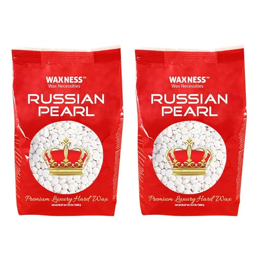 Waxness Russian Pearl Rosin Free Hard Wax 2.2 lb / 1 kg Pack of 2