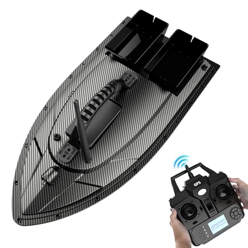 Zunate RC Fishing Bait Boat with GPS for Pools and Lakes, 1.5Kg Loading 500M Remote Control Fishing Boat Double Motor, Dual Bait, Automatic Course Correction, Auto Return