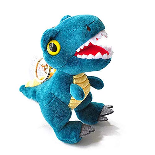 Ruzucoda Plush Dinosaur Stuffed Animals Tyrannosaurus Rex Keychains Ornaments Pendant Key Ring Blue