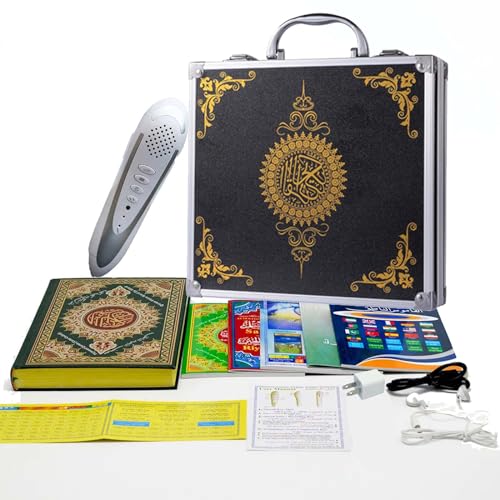 Quran Pen Reader Upgraded 16G, Digital Talking Reader Pen with Quran Book Read Pen with Arabic English Translation and Reciters Multilingual Pray Islamic Muslims Ramadan Gift for Kids Adults