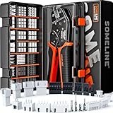 SOMELINE® Crimp Tool Connector Kit, JST-XH 2.5mm/Dupont 2.54mm Connector Set, 21 Types of Connectors, 30-20 AWG Ratcheting Crimper for JST Series,KF2510,Molex,AMP EI Series