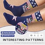 SURGETIDE Trump Pattern American Flag Socks - Stylish & Fun Socks for All - Unique Trump Merchandise for Everyday Wear