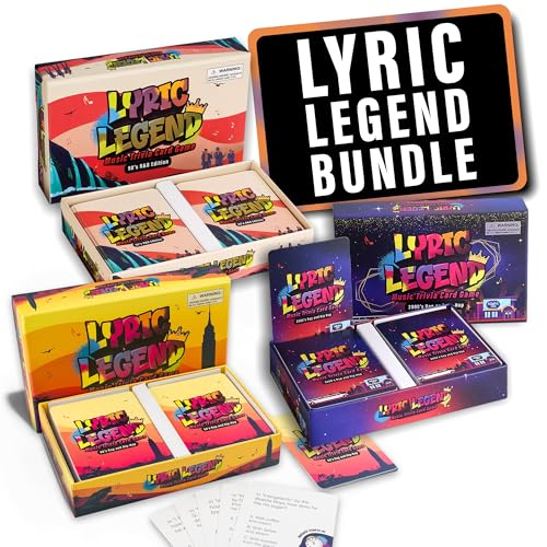 Lyric Legend 3 Game | Game Night Bundle | 90's Hip-Hop, 90's R&B, 2000's Hip-Hop