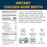 Bare Bones Chicken Bone Broth Instant Powdered Mix | Rich Savory Packets on-the-Go No Artificial Flavors | Keto & Paleo Friendly | 10g Protein | 16 Pack