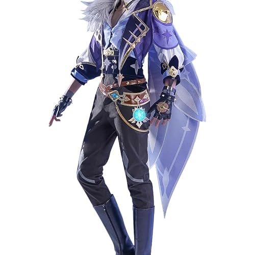 KIRA KIRA Kaeya Cosplay Costume Game Genshin Impact Kaeya Cosplay Costume Doki-SR Halloween Outfits for Men Women (S)