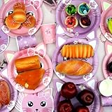 Cat Birthday Party Supplies Set, Kitten Tableware Includes Happy Birthday Banner, Plates, Tablecloth, Cups, Balloon, Spoons and Straws for Kids Cat Party Decorations, Serves 20 Guest (A)